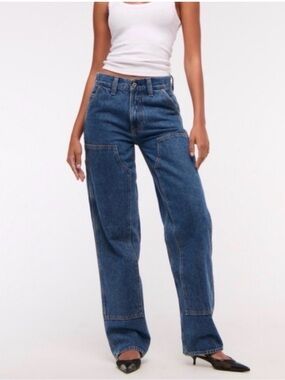 Abercrombie & Fitch Relaxed Fit Blue Carpenter Jeans